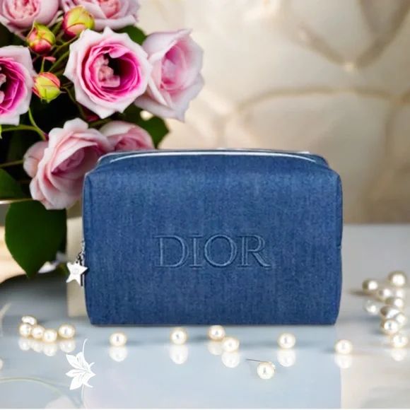 ✨ Authentic Christian Dior Denim Cosmetic Pouch - Picture 3 of 3